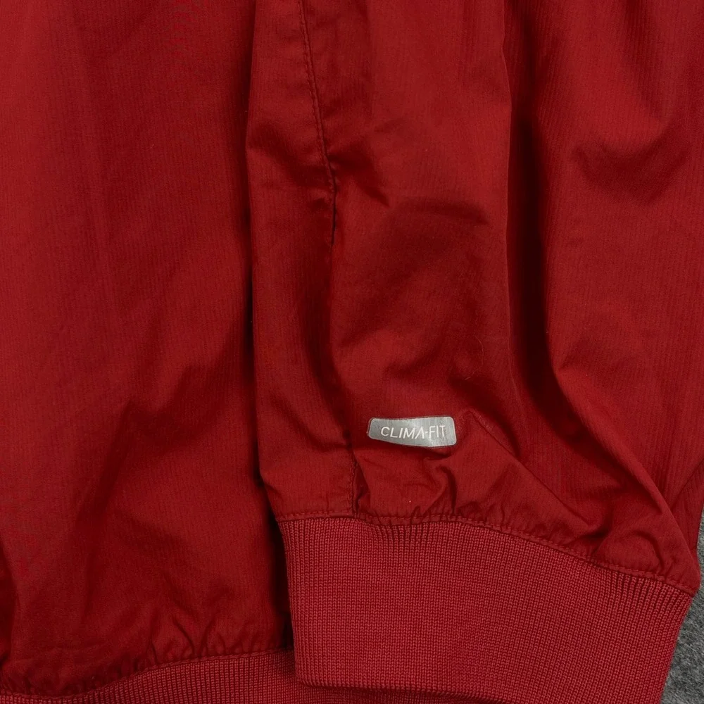 Vintage Oklahoma Sooners Mens 2XL Red 1/4 Zip Windbreaker Clima-FIT OU Nike Team